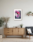 Dusk Field – Fine Art -taidejuliste, abstrakti niittyaihe, Jenni Pennanen Art
