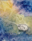 I Get Out of Troubles Like it's a Play – Original watercolor painting