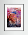 Fiery Field – Fine Art -taidejuliste, abstrakti niittyaihe, Jenni Pennanen Art