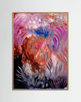 Fiery Field – Fine Art -taidejuliste, abstrakti niittyaihe, Jenni Pennanen Art