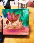 taideteos-"Garden Collection" - Kolmen Maalauksen Sarja 🌿🌸🌼 - Jenni Pennanen Art