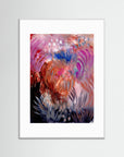 Fiery Field – Fine Art -taidejuliste, abstrakti niittyaihe, Jenni Pennanen Art