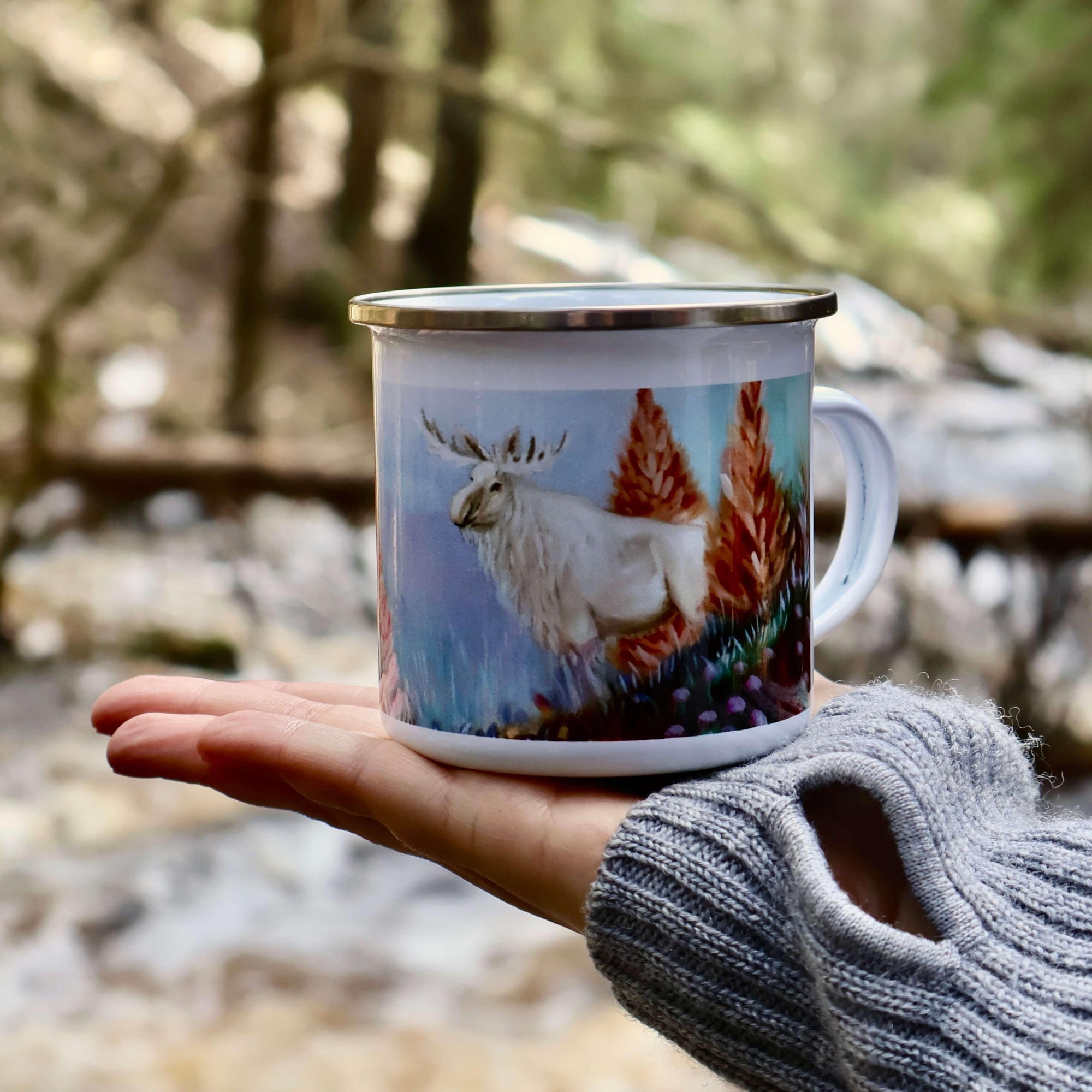 Mielimetsäni -enamel mug - Jenni Pennanen Art