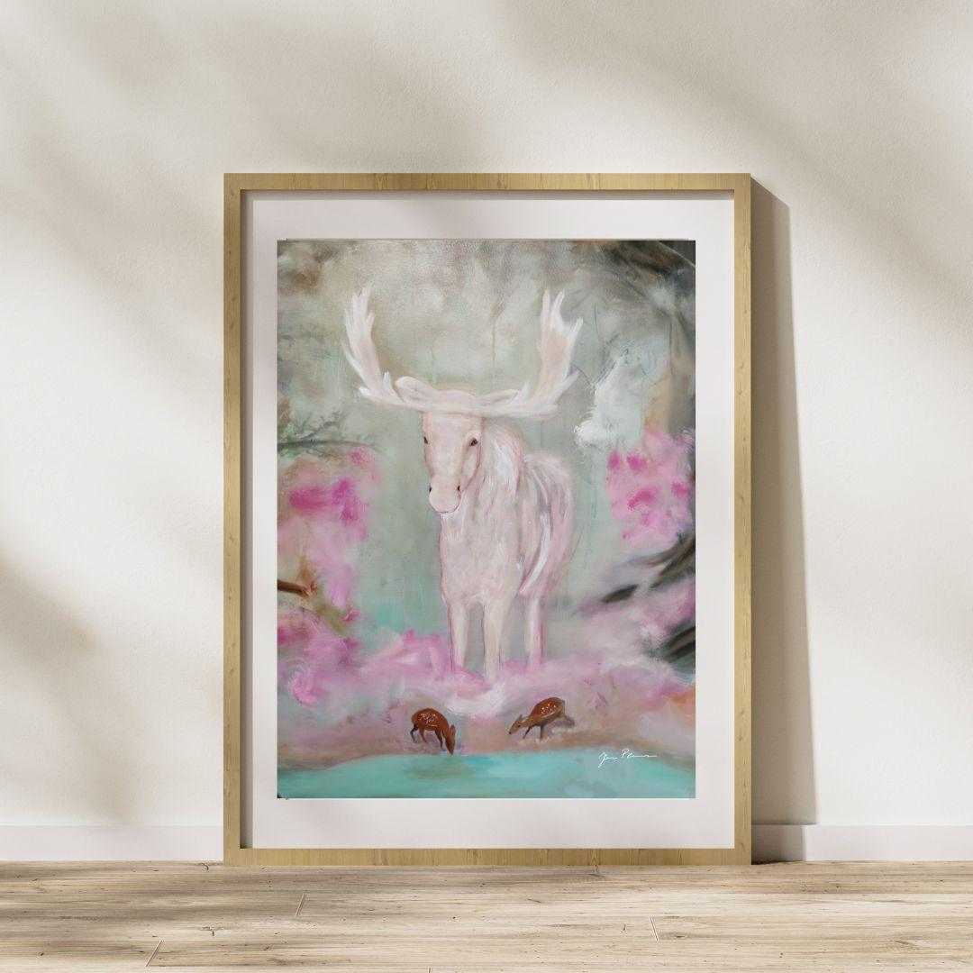 Taidejuliste, hirvi - Jenni Pennanen Art