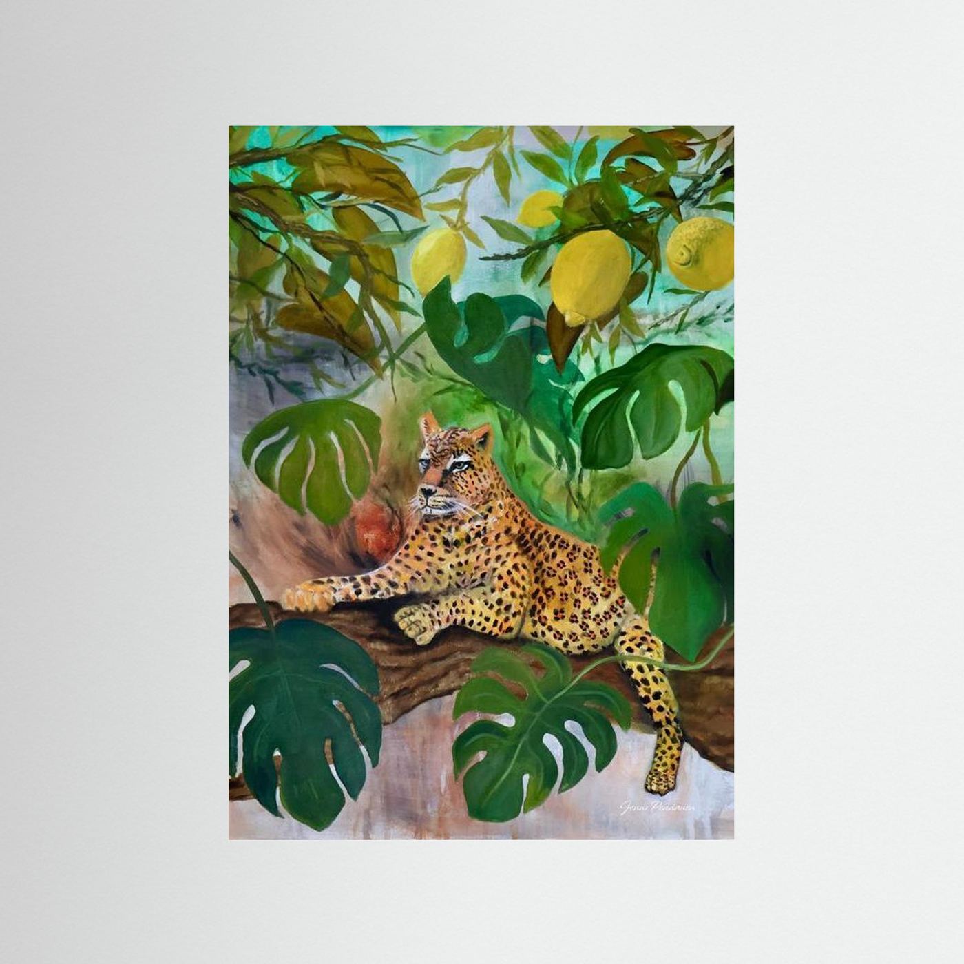 Cat in the lemon tree