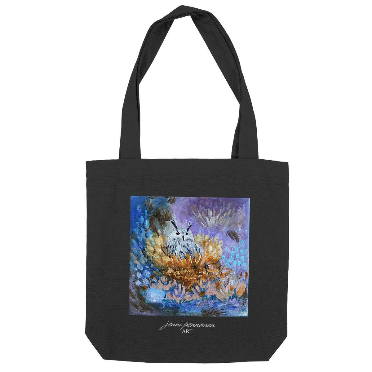 Owl totebag black