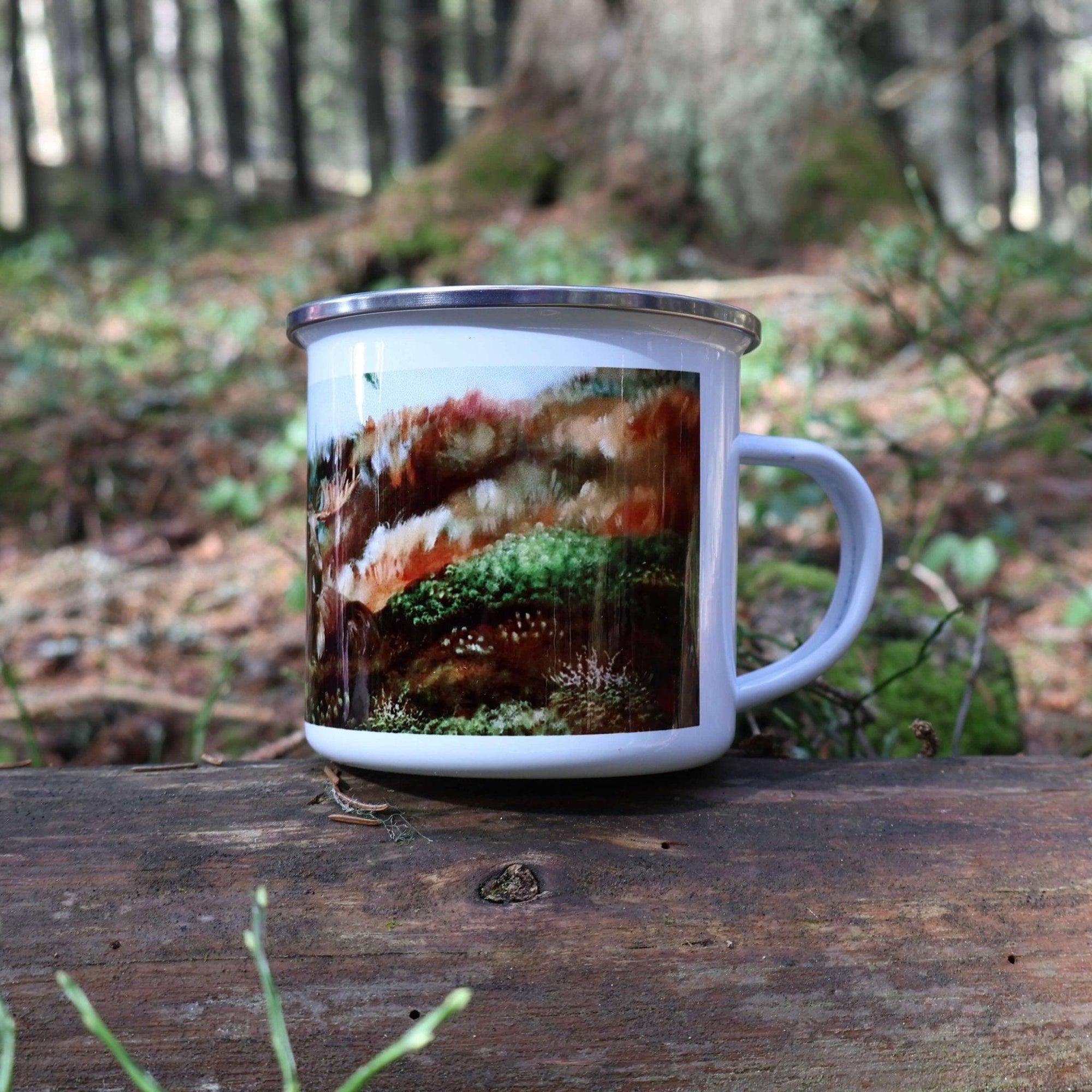 Print Material-Hirven päivät -emalimuki - Jenni Pennanen Art