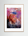 Fiery Field – Fine Art -taidejuliste, abstrakti niittyaihe, Jenni Pennanen Art